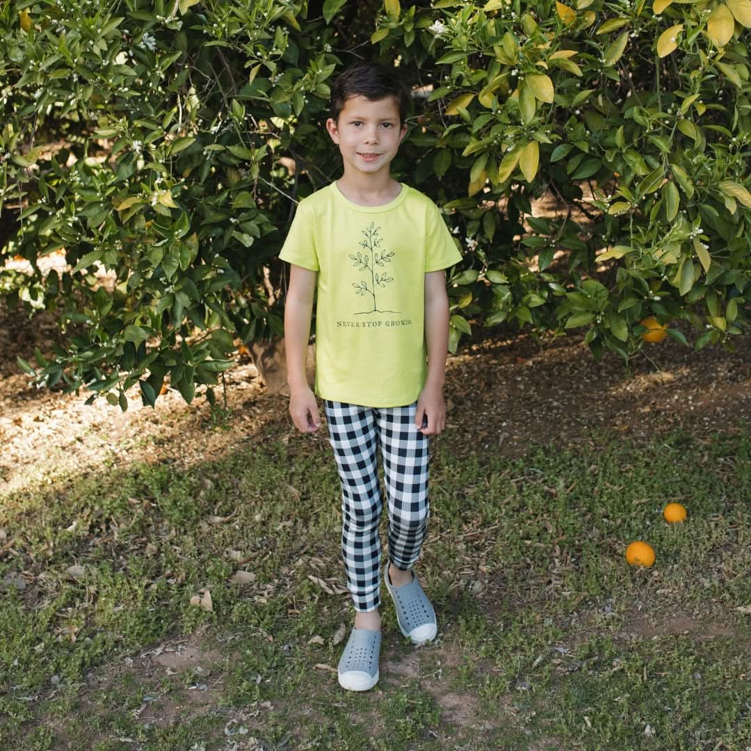 Kids' Bamboo Leggings | Bison Plaid