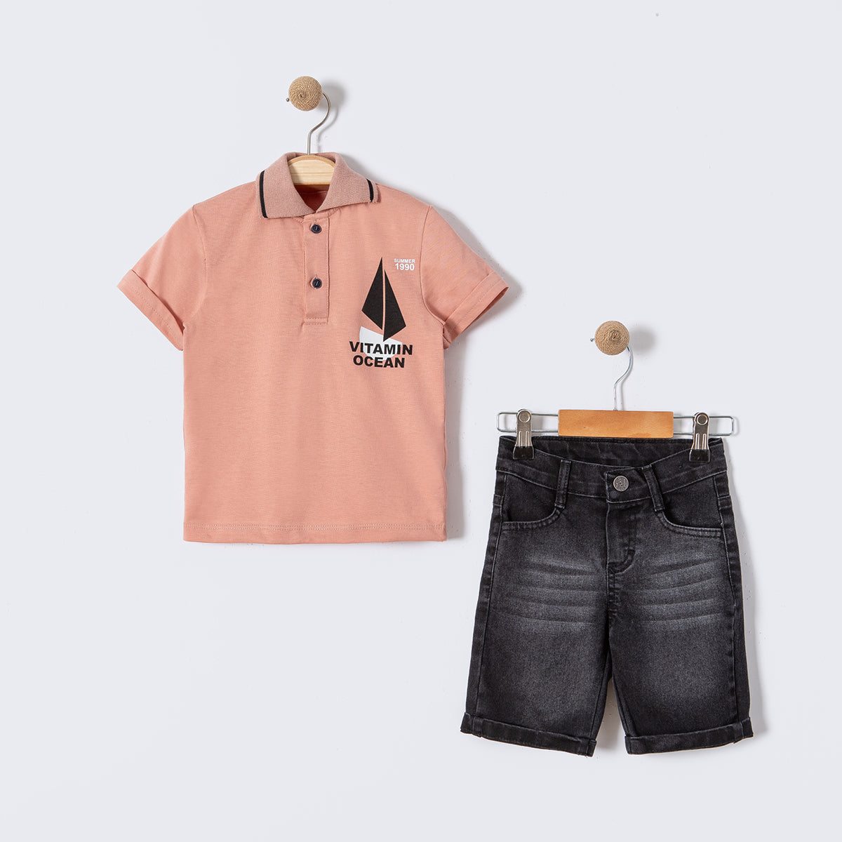 Baby Sailor Denim Set : Ensemble en denim pour bébé marin