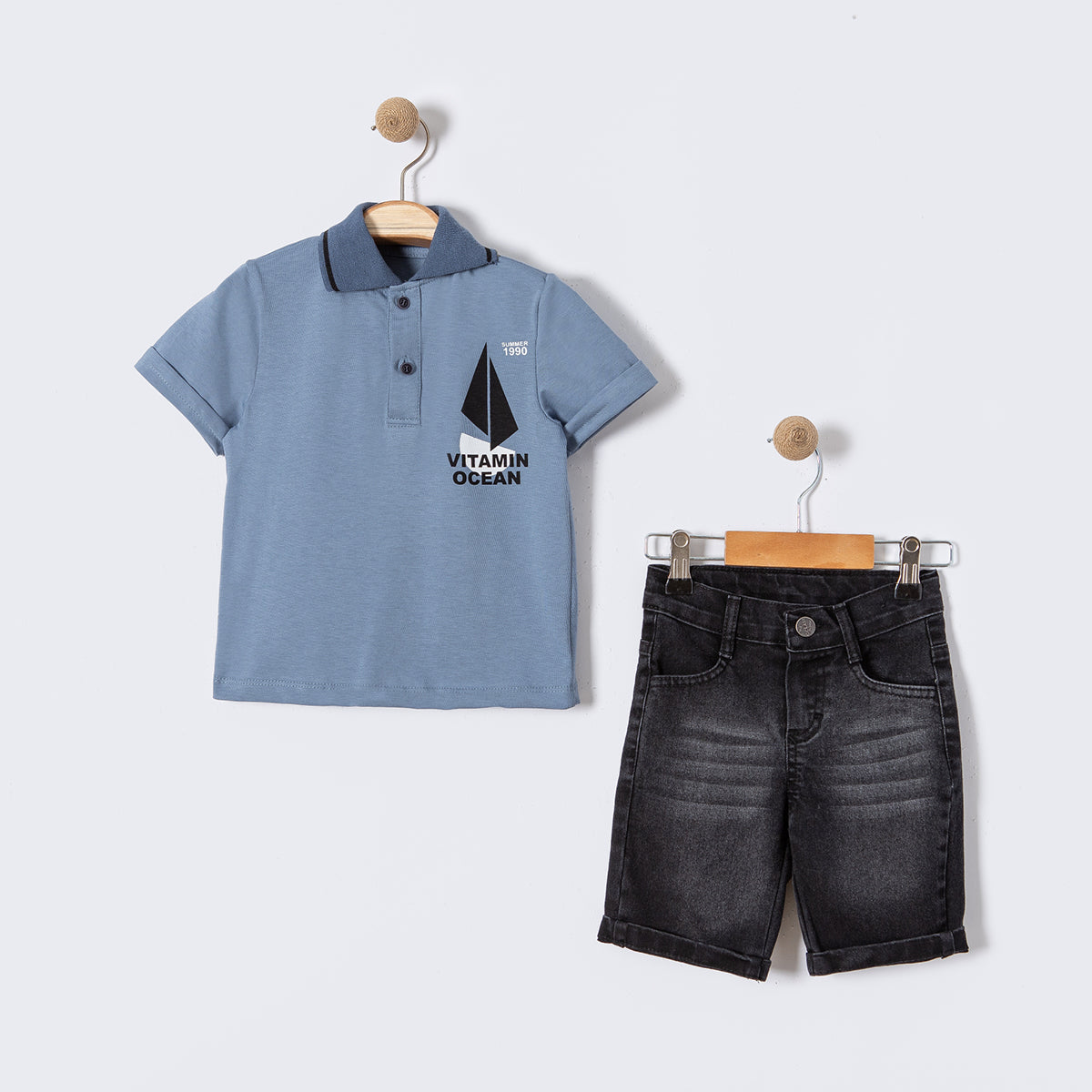 Baby Sailor Denim Set : Ensemble en denim pour bébé marin