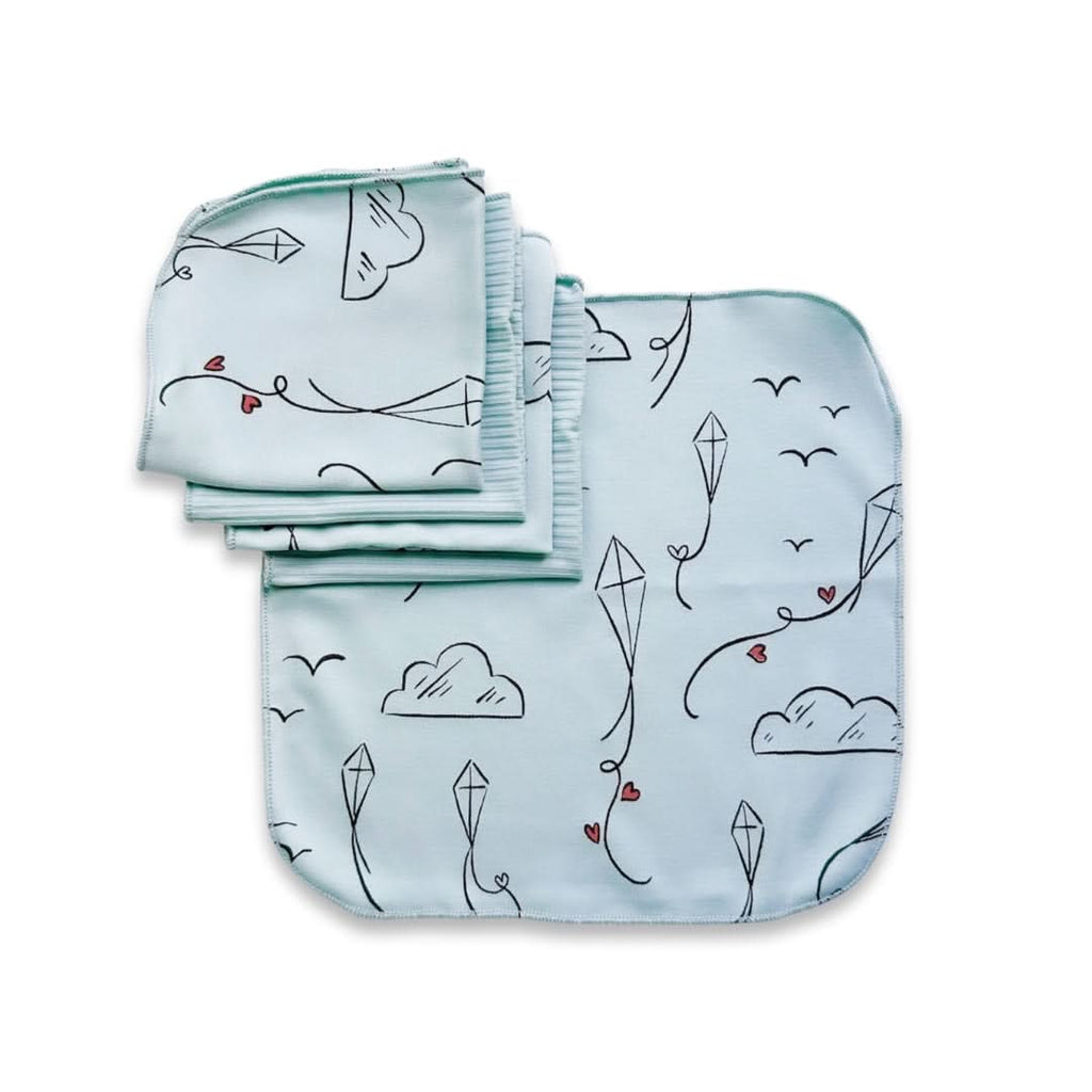 Bamboo Baby Washcloths (Pack Of 5) | Rosewood :Lingettes bébé en bambou (lot de 5) | Bois de rose