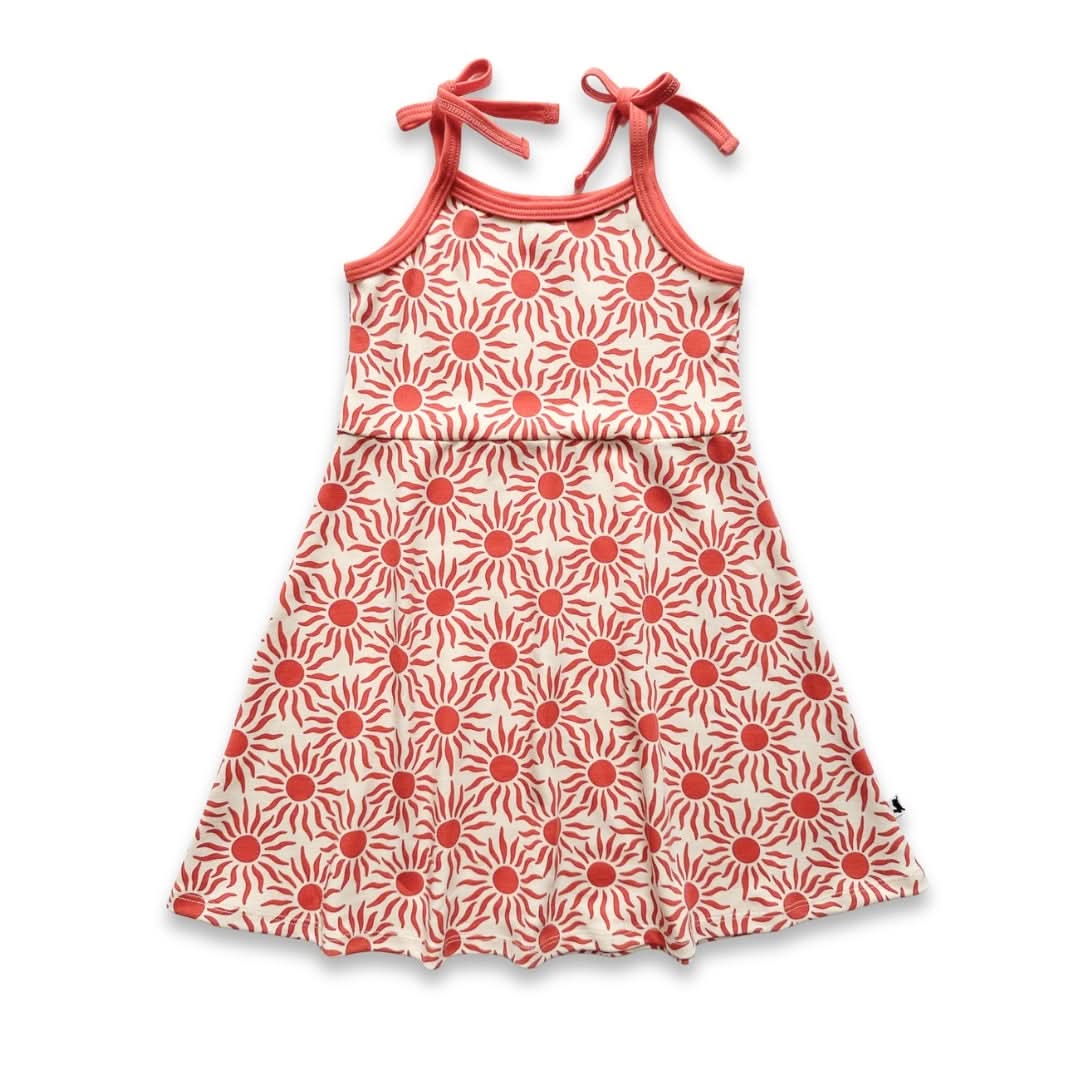 Youth Bamboo Bow Strap Dress | Sunkissed ; Robe à bretelles nœud en bambou pour enfant | Effet soleil: