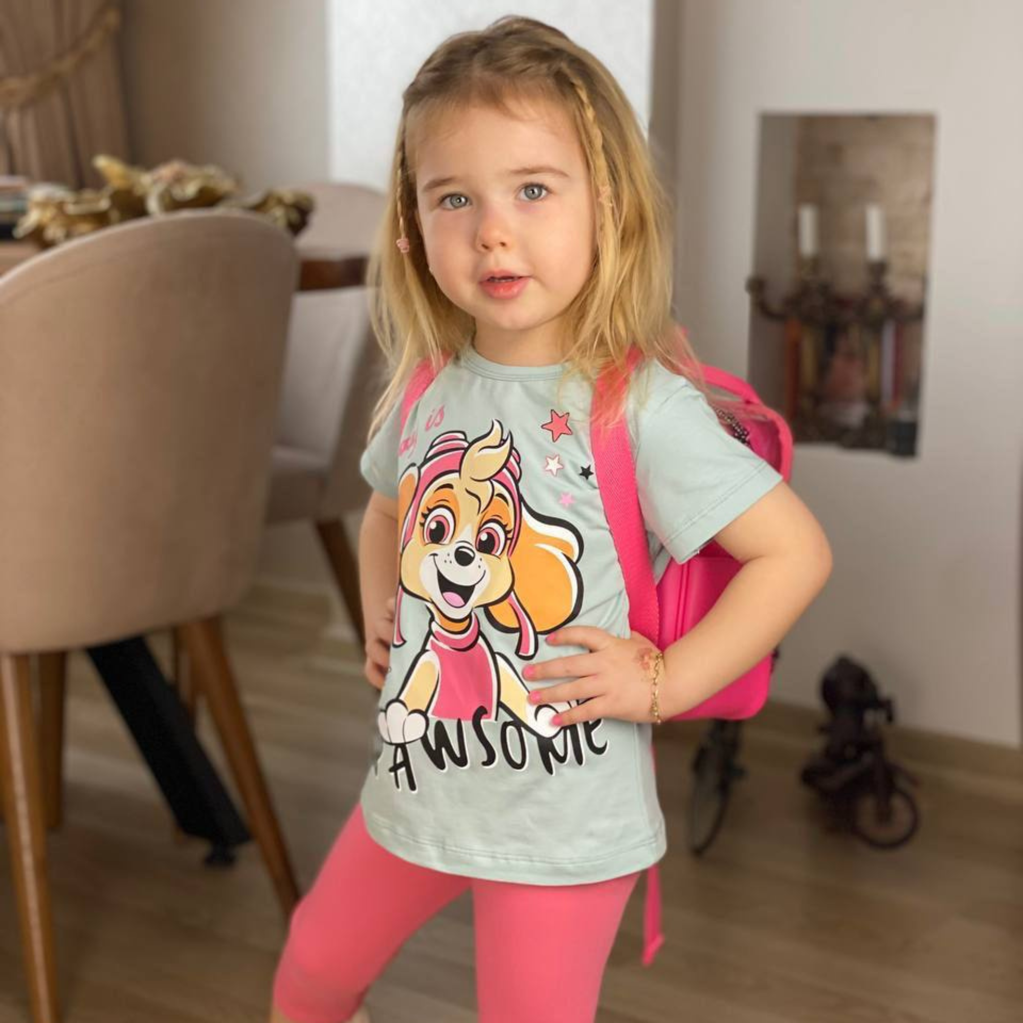 Everyday Fun Girls' Cotton Leggings Set :  Ensemble de leggings en coton pour filles Everyday Fun