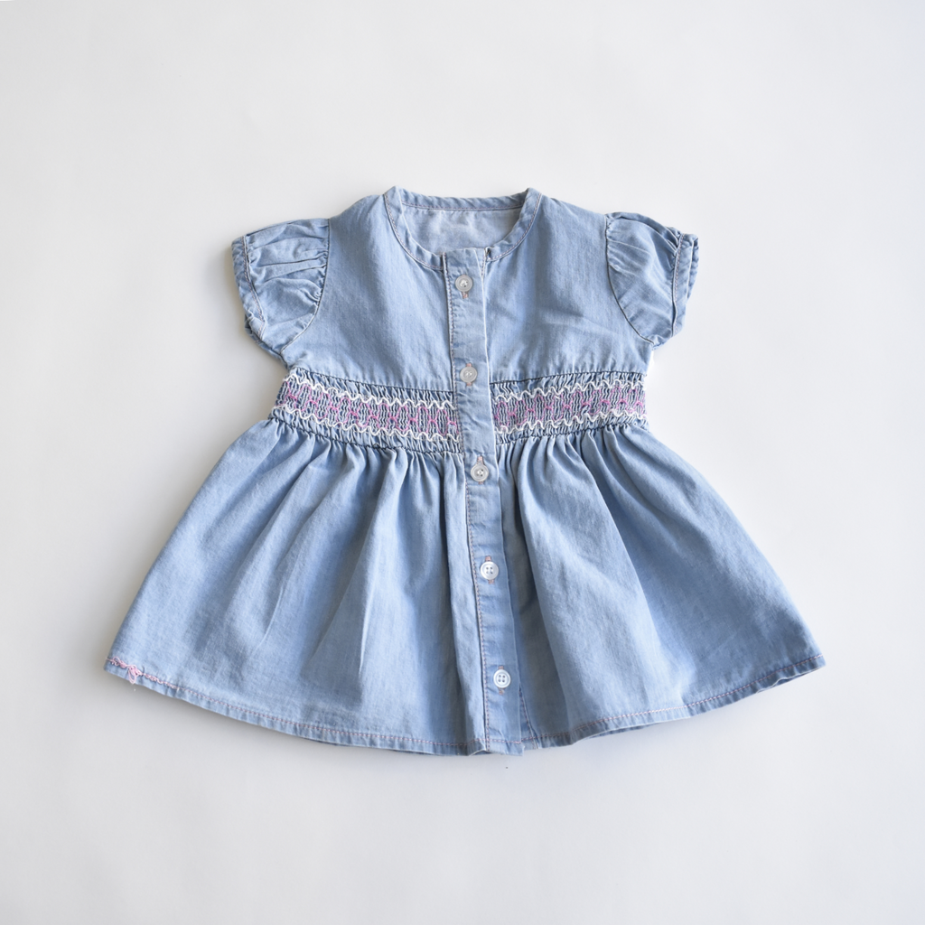 Cloud Cuddle Girls Denim Dress : Robe en jean Cloud Cuddle pour filles