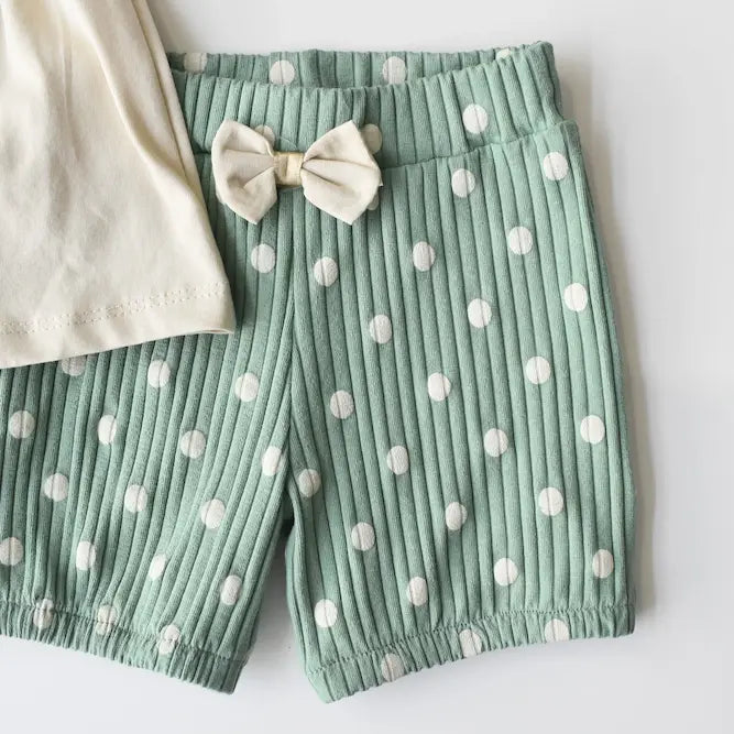 Dotty Delight Girls Casual Set :  Ensemble décontracté pour filles Dotty Delight