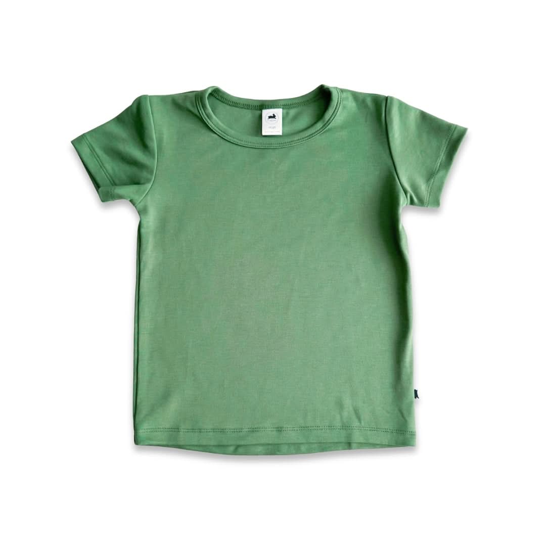 Youth Bamboo T-Shirt | Leaf Green : T-shirt en bambou pour jeunes | Vert feuille