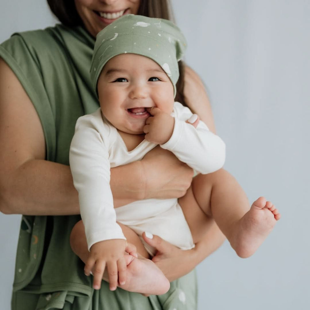 Bamboo Baby Long-Sleeved Onesie | Night Sky : Body Bébé en Bambou à Manches Longues | Ciel Nocturne