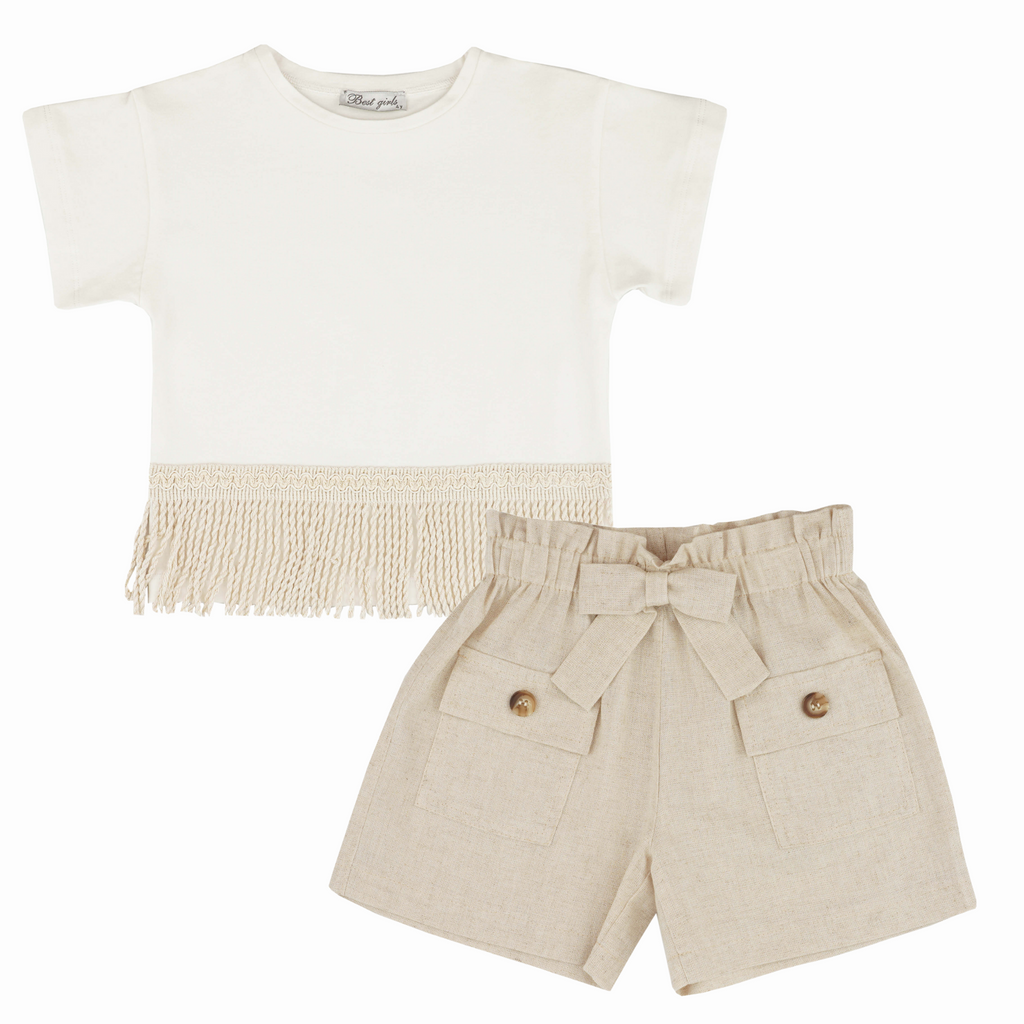 Lux Linen Girls Casual Set : Ensemble décontracté pour filles Lux Linen