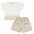 Lux Linen Girls Casual Set : Ensemble décontracté pour filles Lux Linen