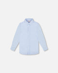Long Sleeve Button Down Shirt Pale Blue : Chemise à manches longues boutonnée bleu pâle