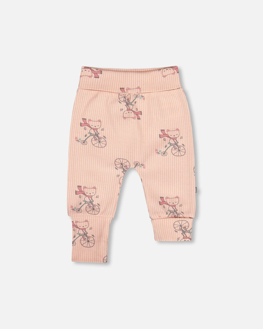 Organic Cotton Evolutive Pant Pink Cat Print : Pantalon Évolutif en Coton Bio Imprimé Chat Rose