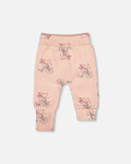 Organic Cotton Evolutive Pant Pink Cat Print : Pantalon Évolutif en Coton Bio Imprimé Chat Rose