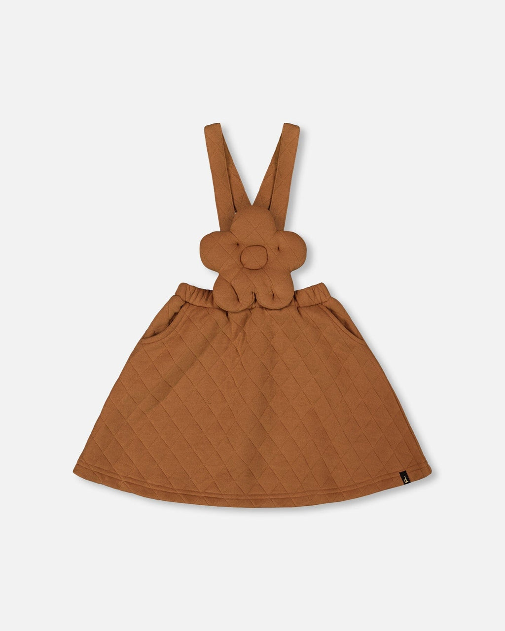 Quilted Overall Dress Mocha : Robe salopette matelassée couleur moka