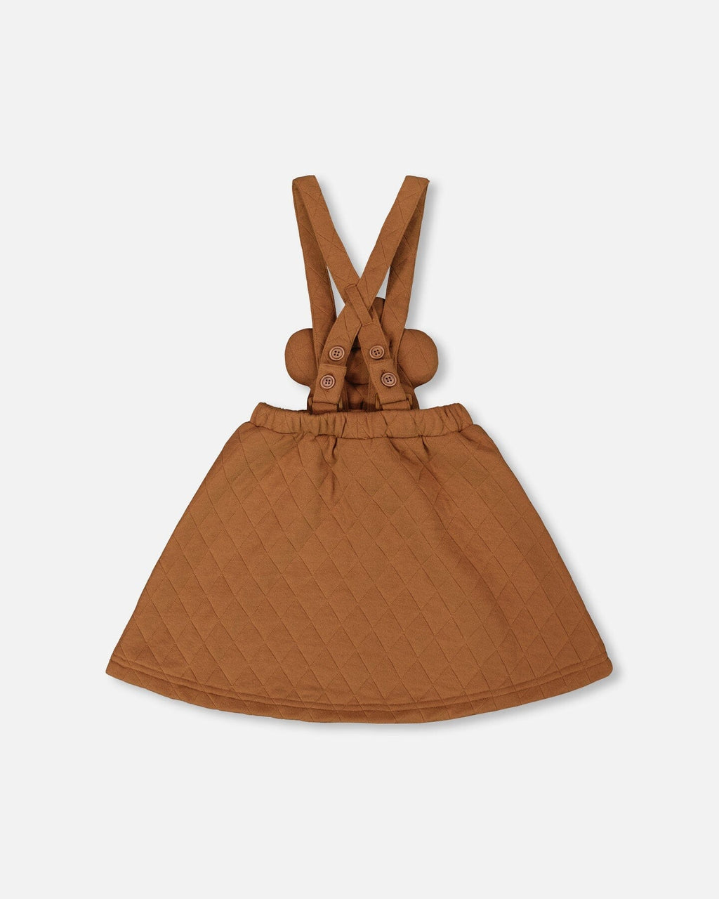 Quilted Overall Dress Mocha : Robe salopette matelassée couleur moka