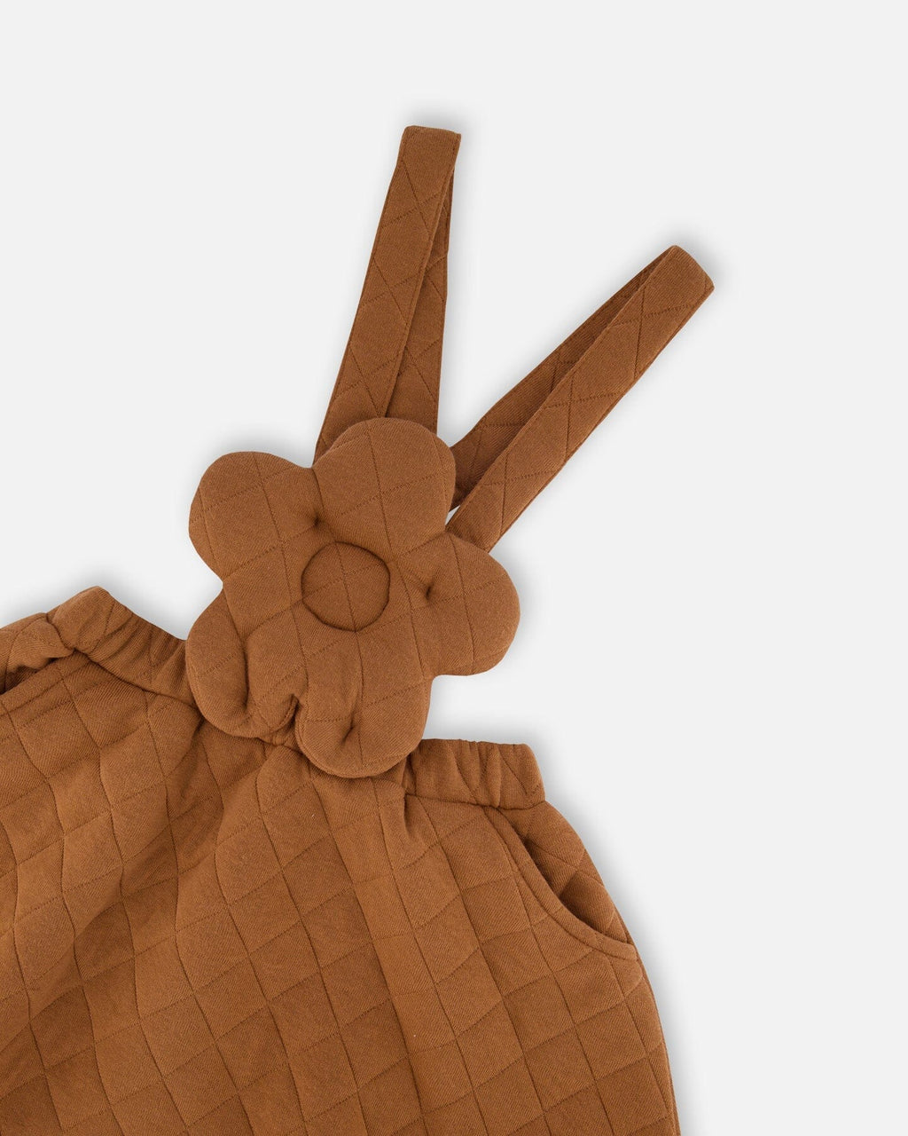 Quilted Overall Dress Mocha : Robe salopette matelassée couleur moka
