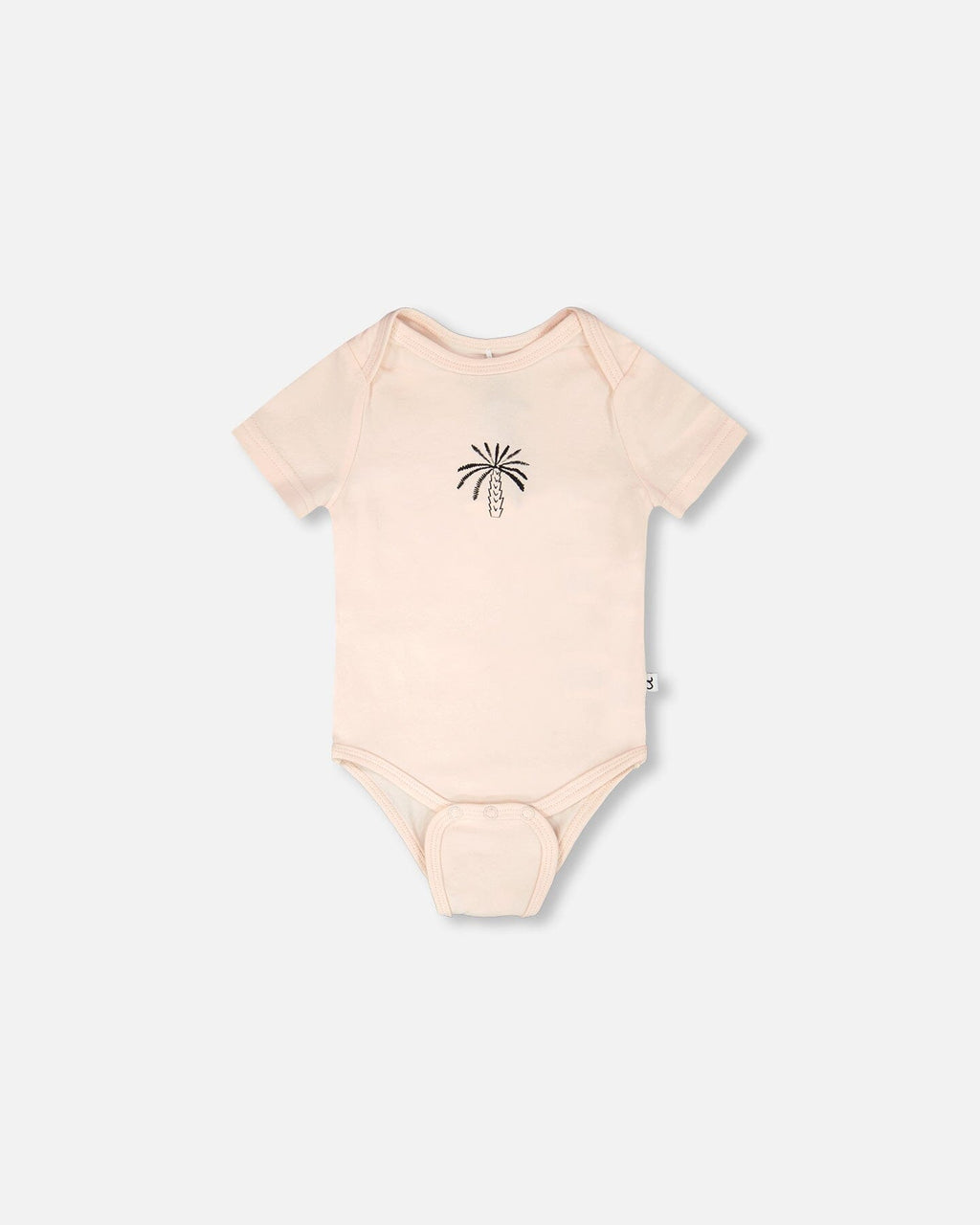 Evolutive Organic Cotton Jersey Onesie Peach : Grenouillère en jersey de coton biologique Evolutive couleur pêche