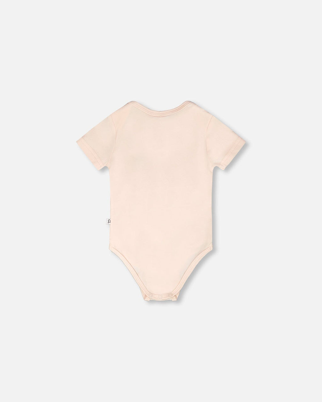 Evolutive Organic Cotton Jersey Onesie Peach : Grenouillère en jersey de coton biologique Evolutive couleur pêche