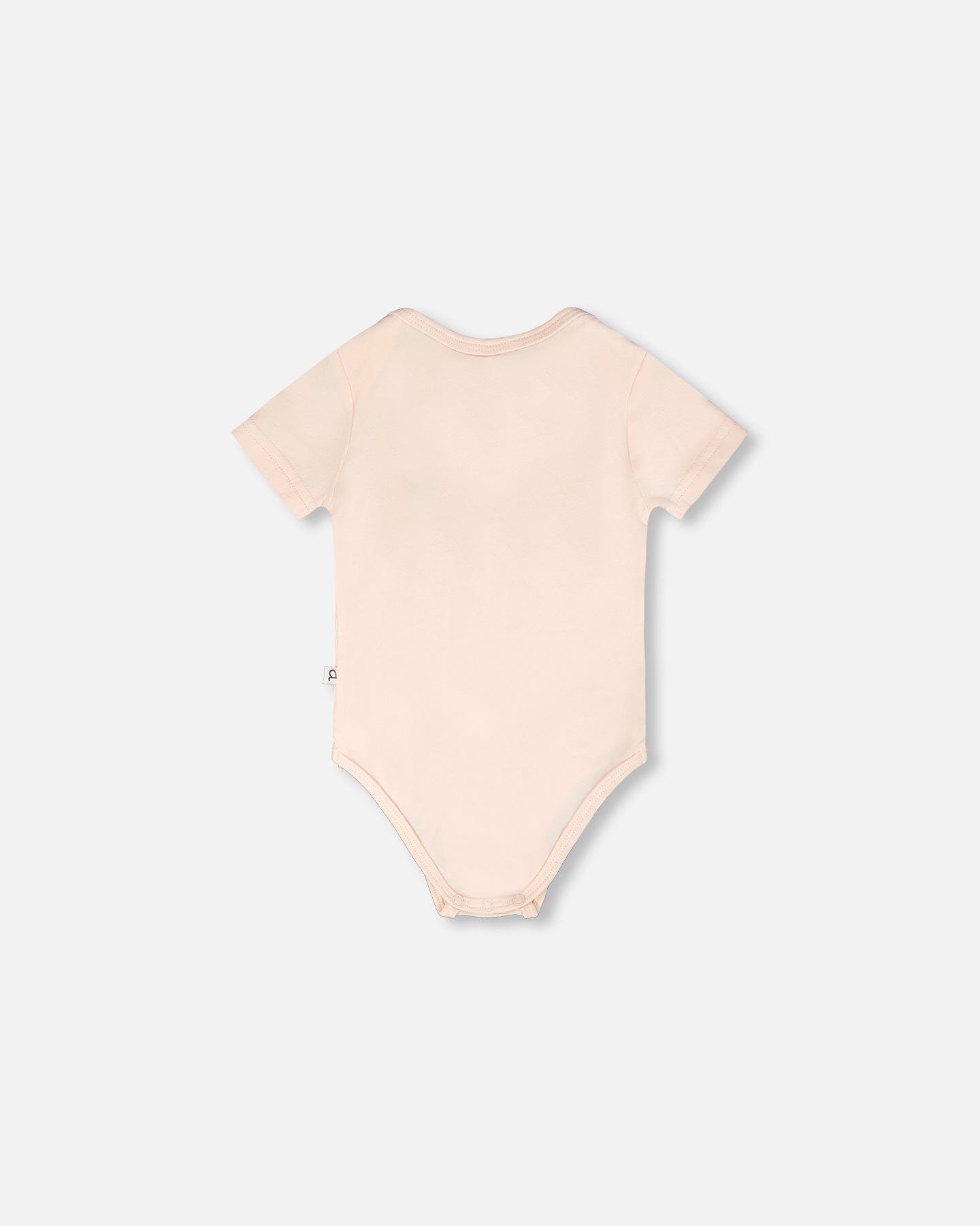 Evolutive Organic Cotton Jersey Onesie Peach : Grenouillère en jersey de coton biologique Evolutive couleur pêche