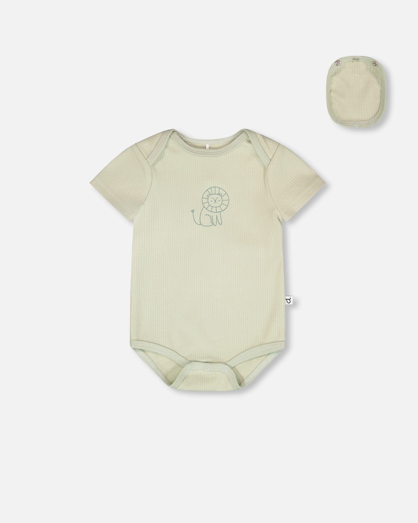 3 Pack Evolutive Organic Cotton Jersey Onesies Sage Green :Lot de 3 bodies Evolutive en jersey de coton biologique vert sauge