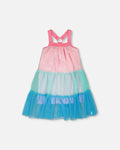Mesh Dress Pink And Blue