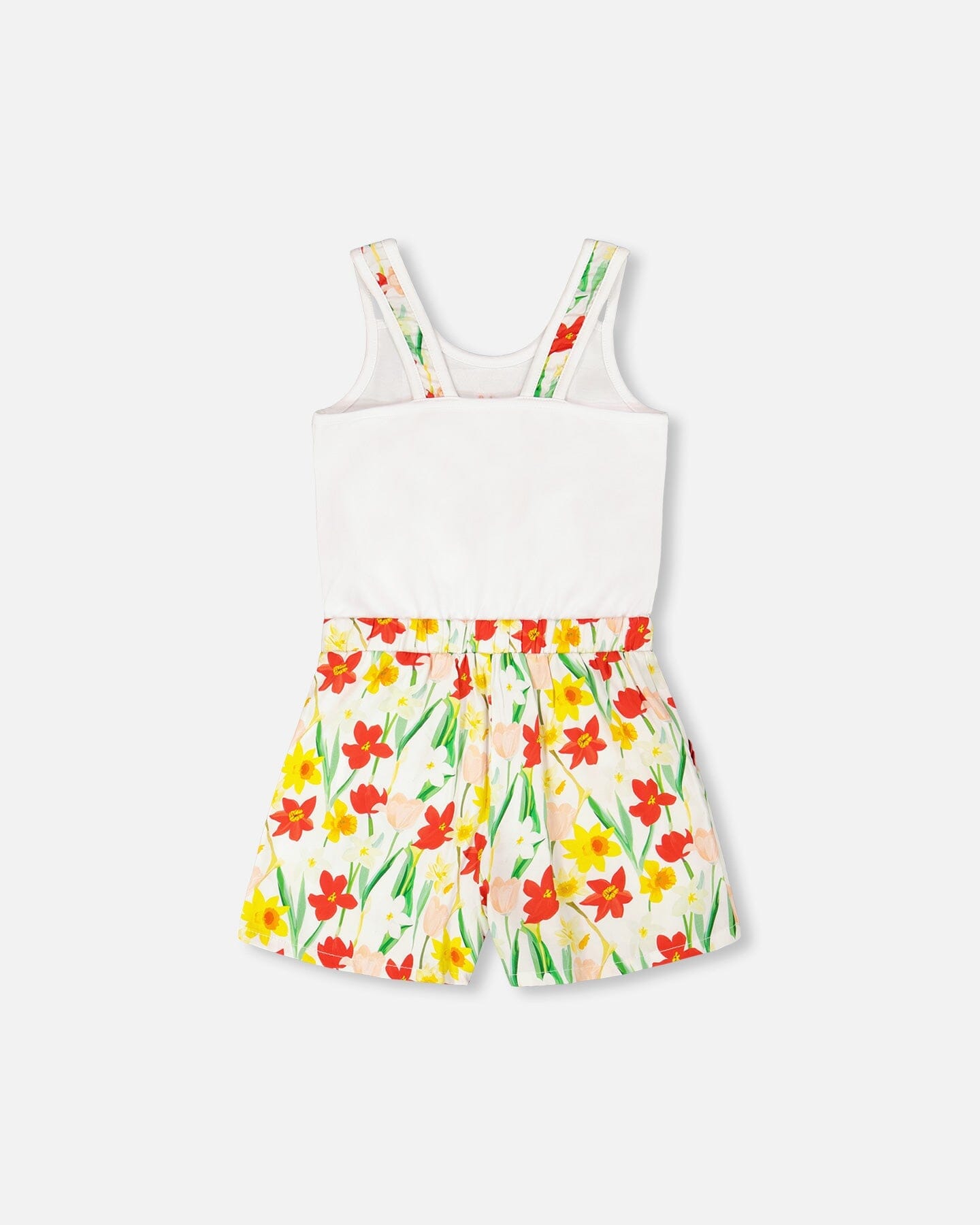 Jersey And Viscose Romper White : Combinaison blanche en jersey et viscose