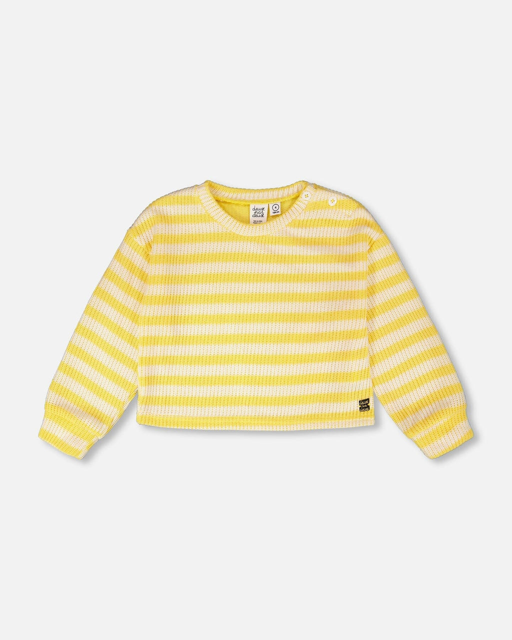 Striped Sweater Yellow And White : Pull rayé jaune et blanc