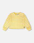 Striped Sweater Yellow And White : Pull rayé jaune et blanc