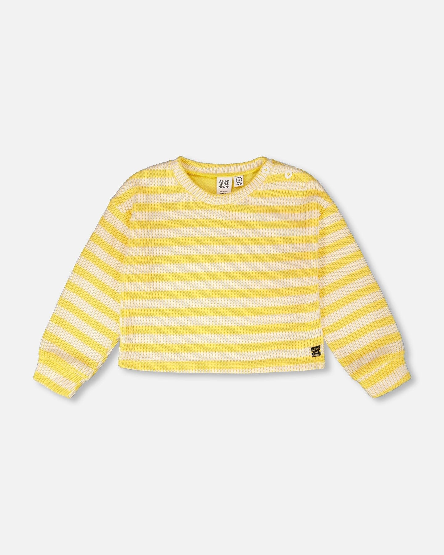 Striped Sweater Yellow And White : Pull rayé jaune et blanc