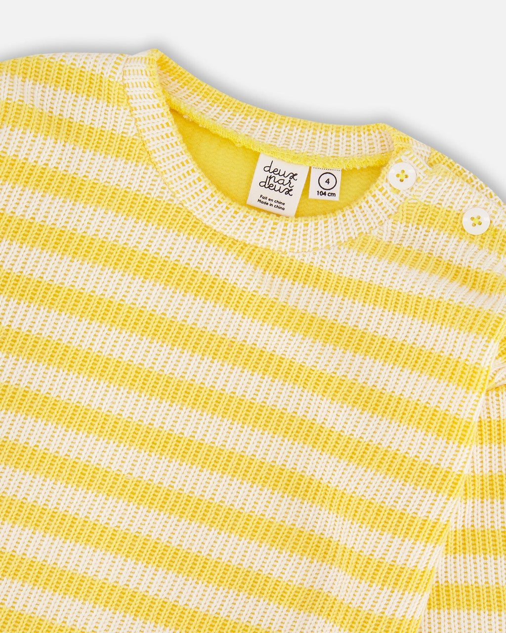 Striped Sweater Yellow And White : Pull rayé jaune et blanc