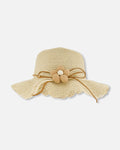 Flower Straw Hat Beige