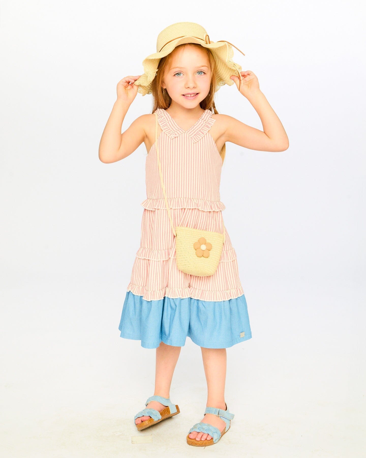 Flower Straw Hat Beige