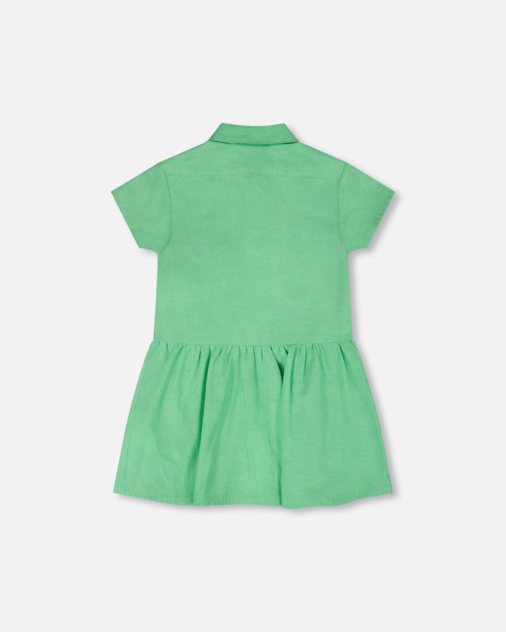 Cotton Shirt Dress With Embroidery Green : Robe chemise en coton avec broderie verte