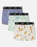 Organic Cotton Printed Boxers Pack Of 3 : Lot de 3 boxers imprimés en coton bio