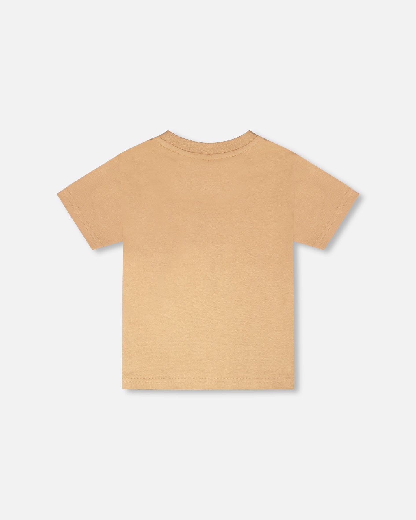 Organic Cotton Short Sleeve T-Shirt Beige : T-shirt à manches courtes en coton biologique beige