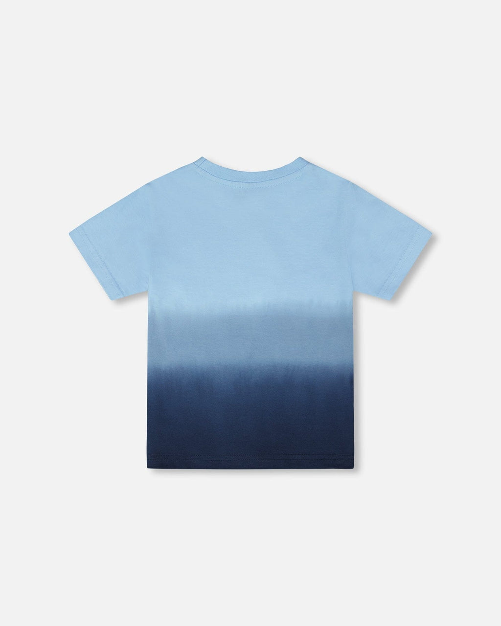 Organic Cotton Short Sleeve T-Shirt Blue Gradient : T-shirt à manches courtes en coton biologique, dégradé bleu