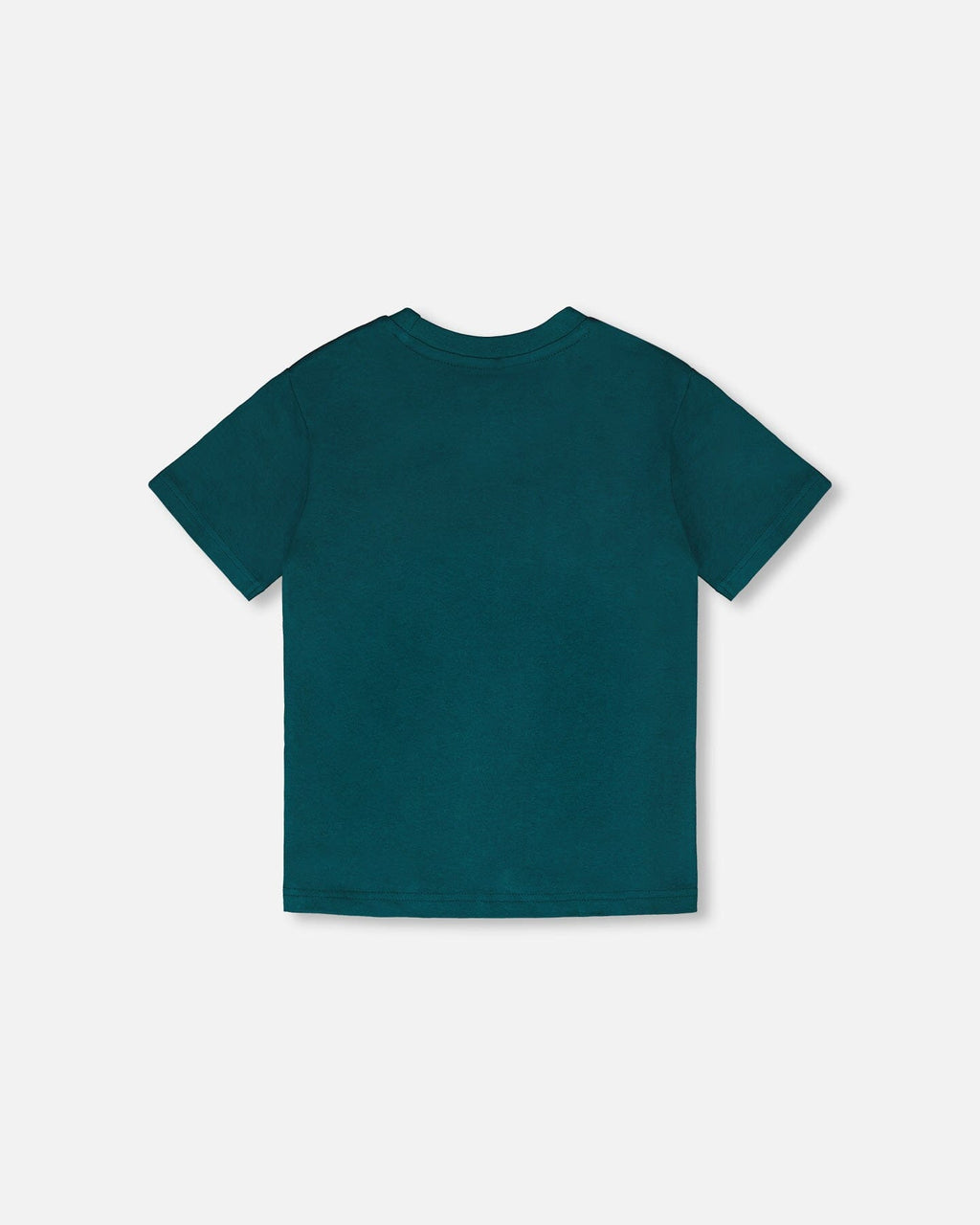 Organic Cotton Jersey T-Shirt With Print Dark Turquoise : T-shirt en jersey de coton biologique avec imprimé turquoise foncé