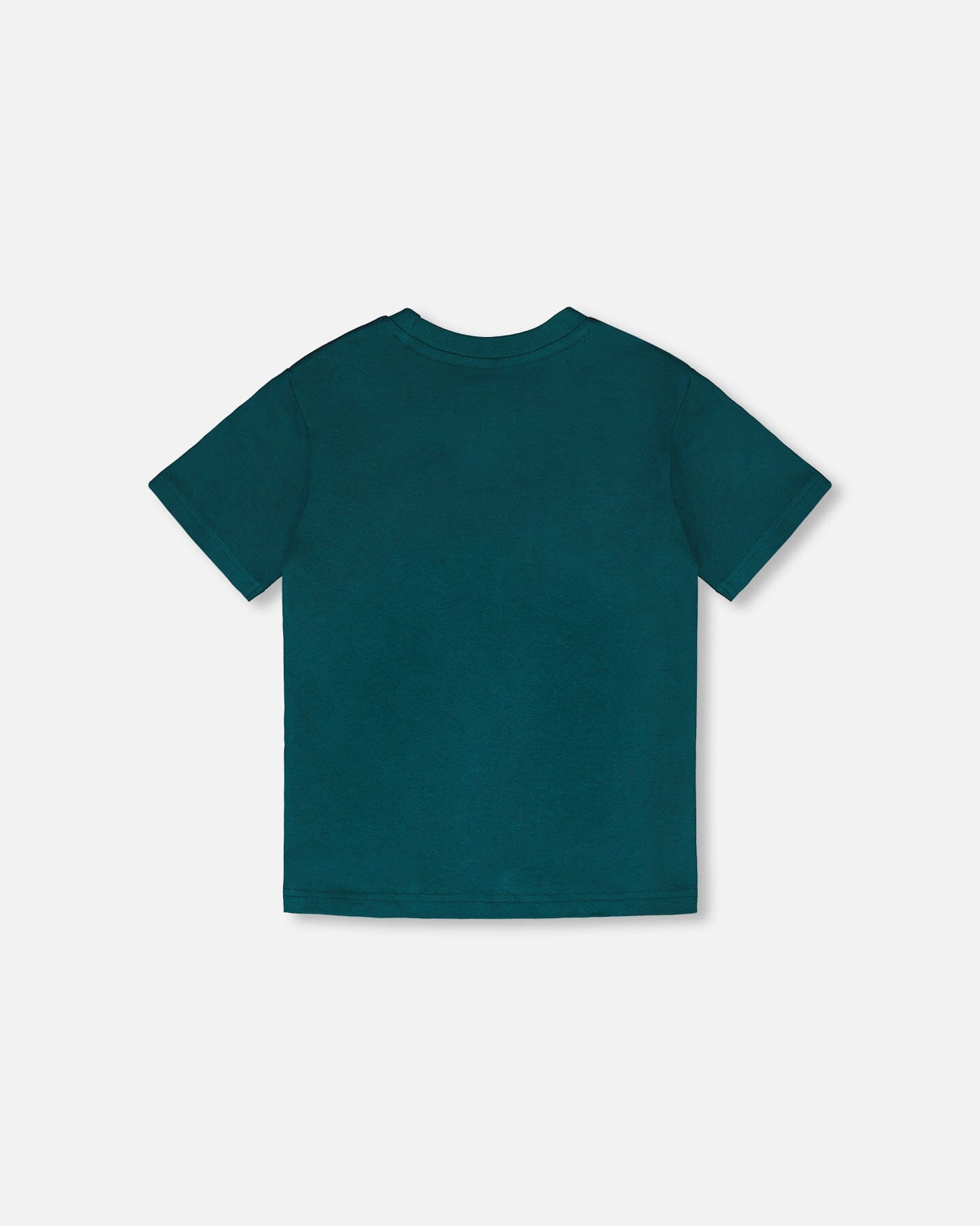 Organic Cotton Jersey T-Shirt With Print Dark Turquoise : T-shirt en jersey de coton biologique avec imprimé turquoise foncé