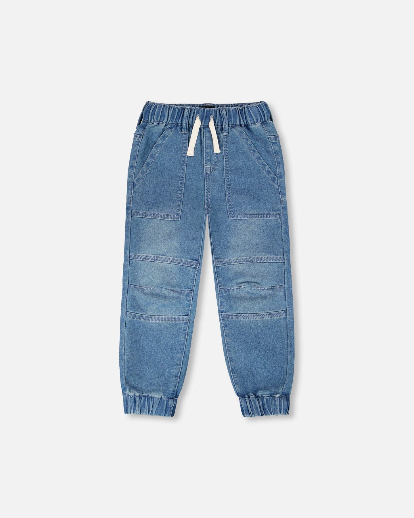 Jogger en denim French terry extensible bleu clair | Extensible Light Blue French Terry Denim Jogger
