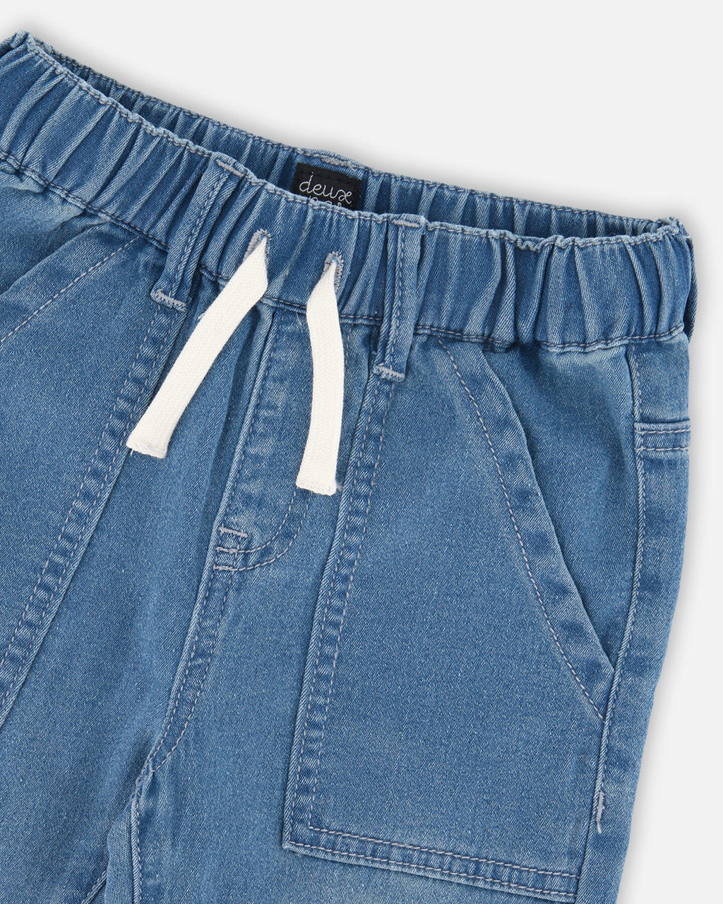 Jogger en denim French terry extensible bleu clair | Extensible Light Blue French Terry Denim Jogger