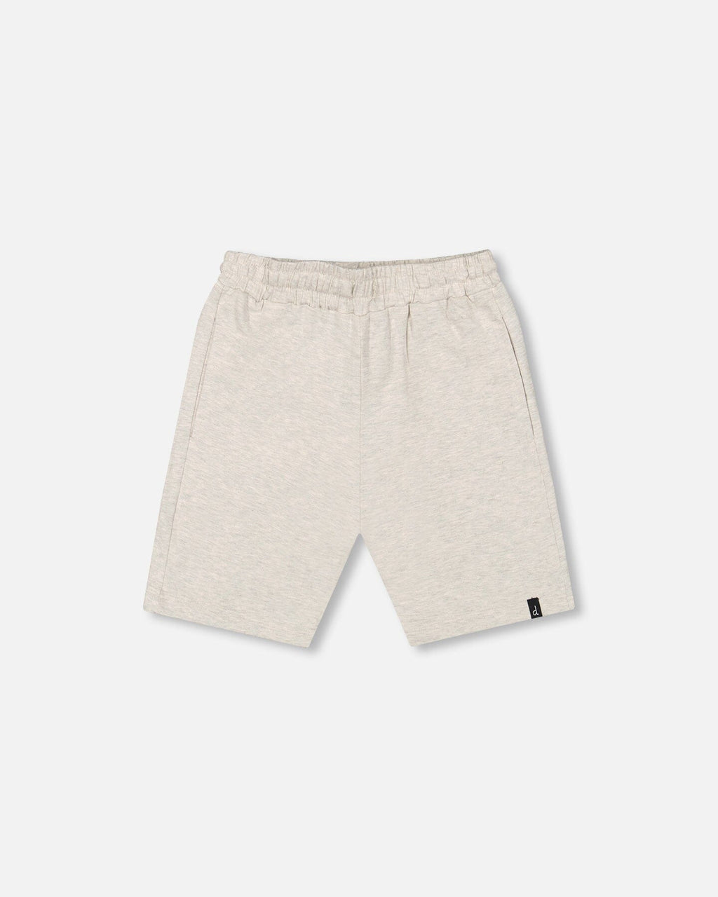 Organic Cotton Jersey Shorts Heather Grey : Shorts en jersey de coton biologique gris chiné