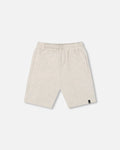 Organic Cotton Jersey Shorts Heather Grey : Shorts en jersey de coton biologique gris chiné