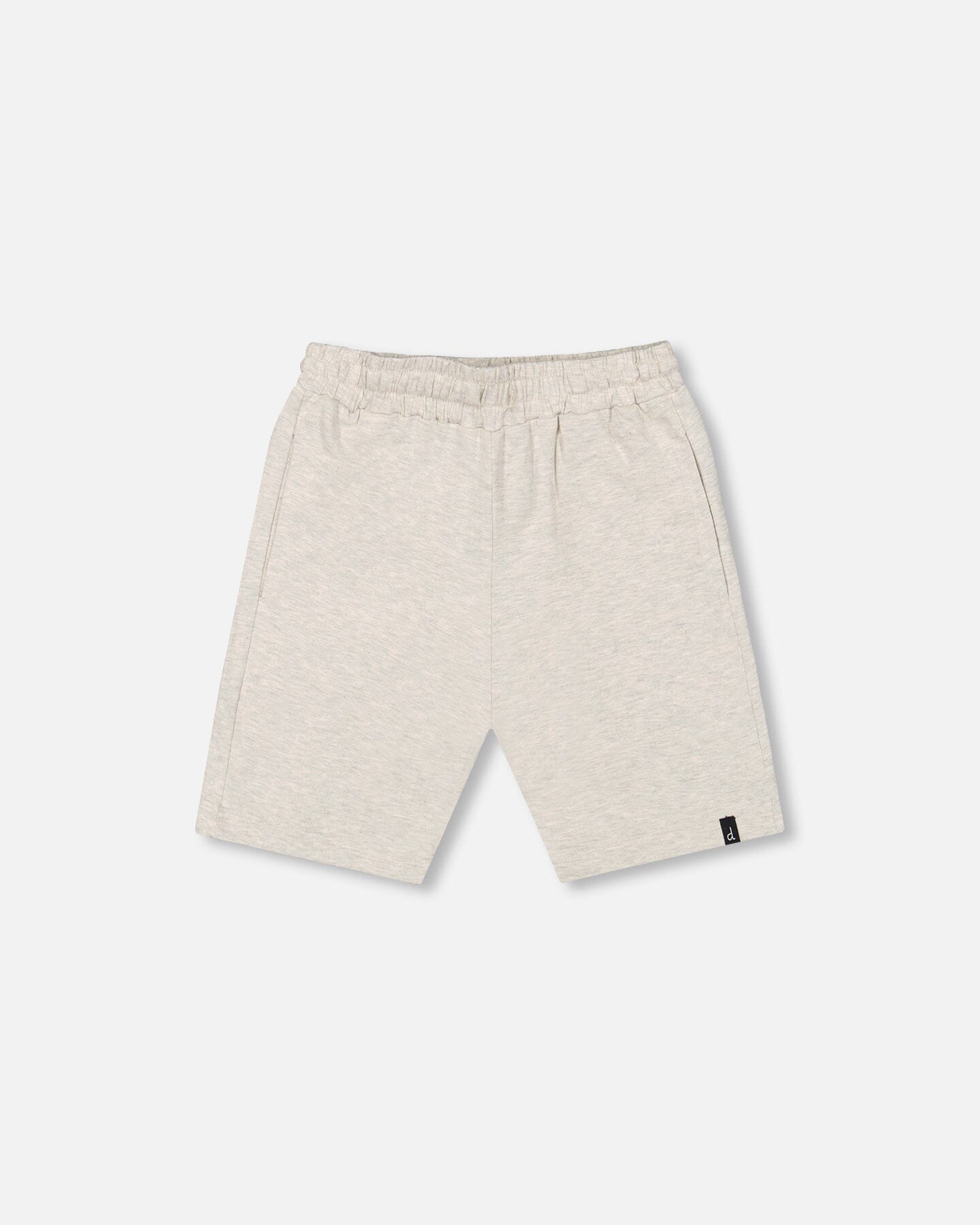 Organic Cotton Jersey Shorts Heather Grey : Shorts en jersey de coton biologique gris chiné