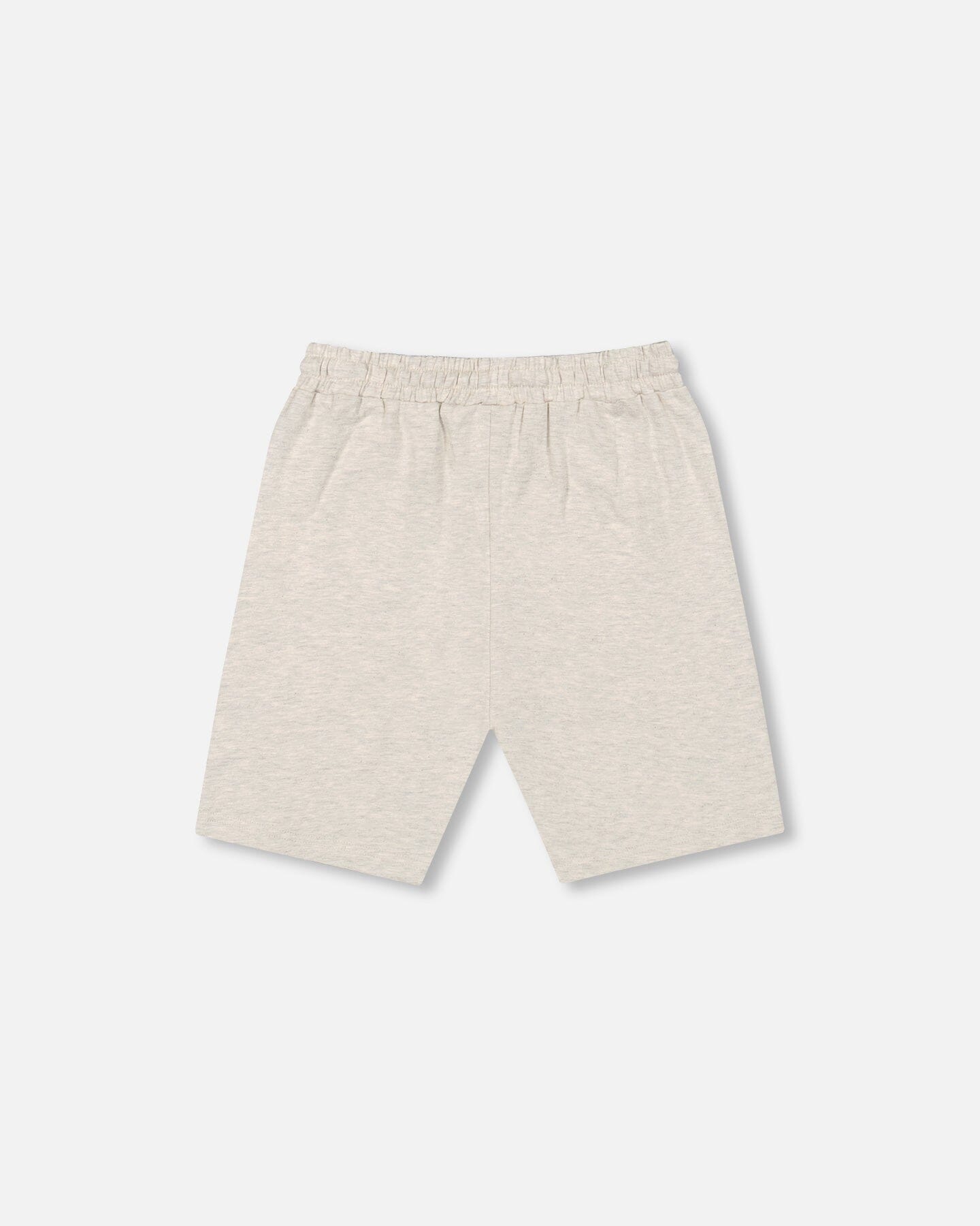 Organic Cotton Jersey Shorts Heather Grey : Shorts en jersey de coton biologique gris chiné
