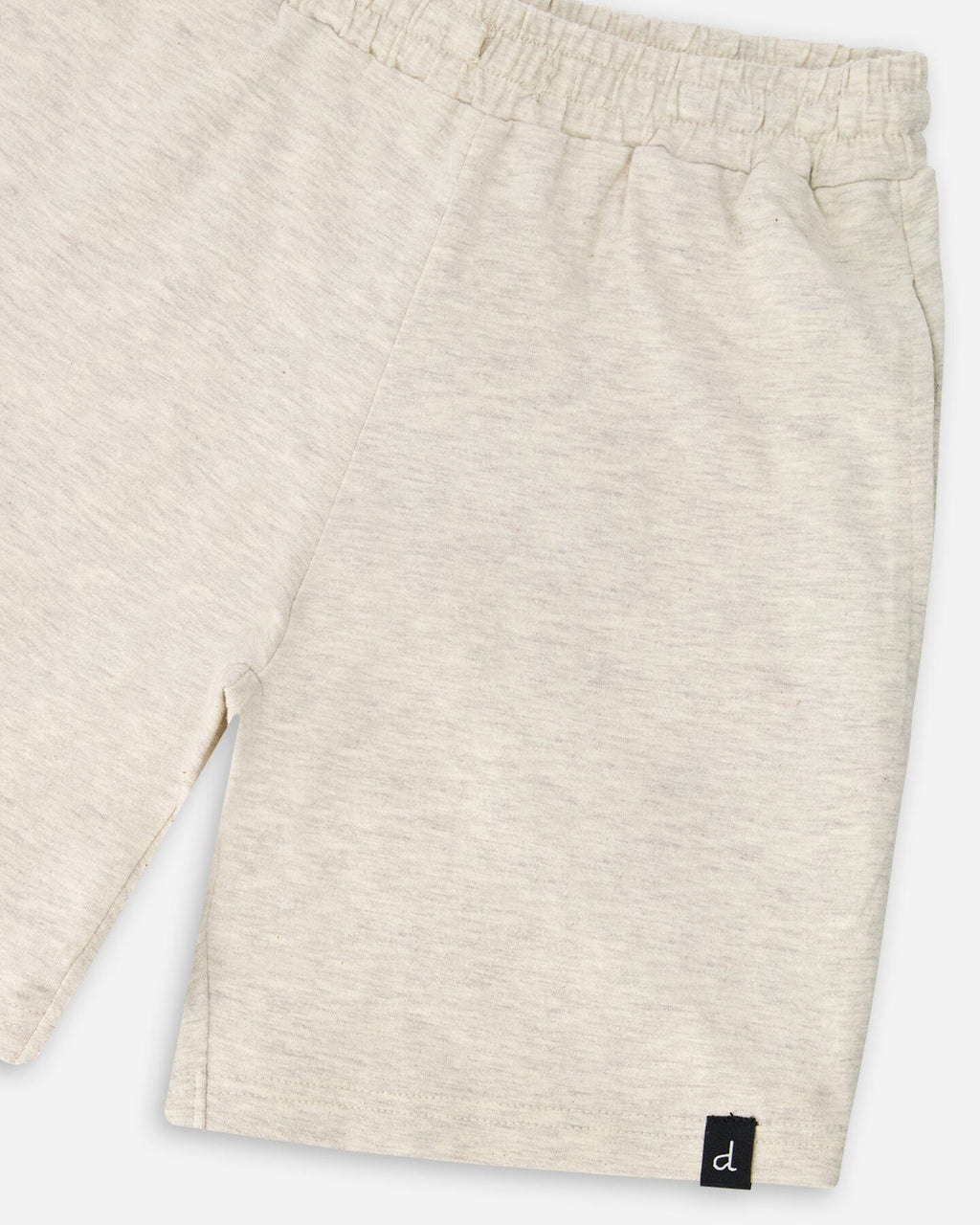 Organic Cotton Jersey Shorts Heather Grey : Shorts en jersey de coton biologique gris chiné