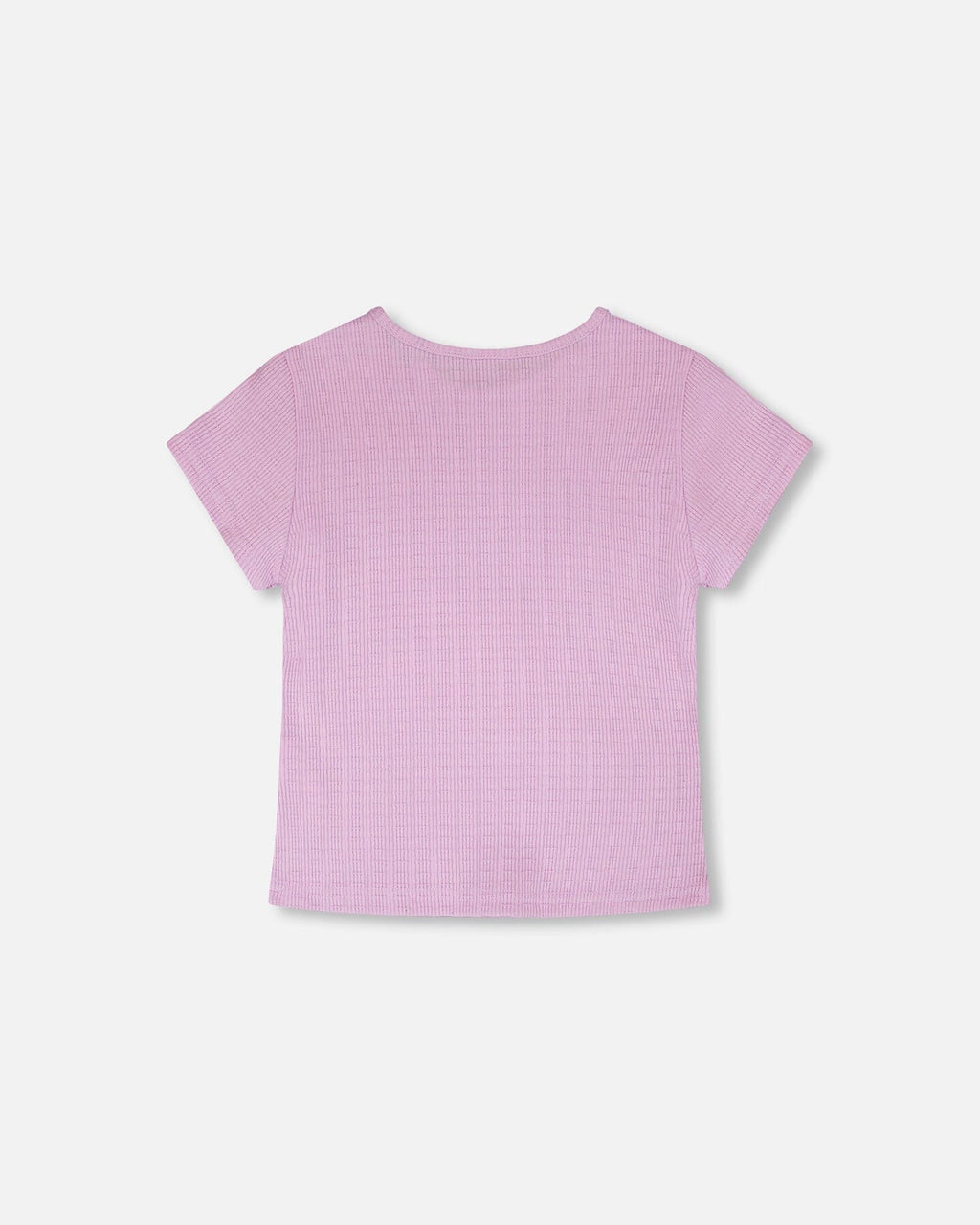 Crinkle Jersey T-Shirt Lilac : T-shirt en jersey froissé lilas