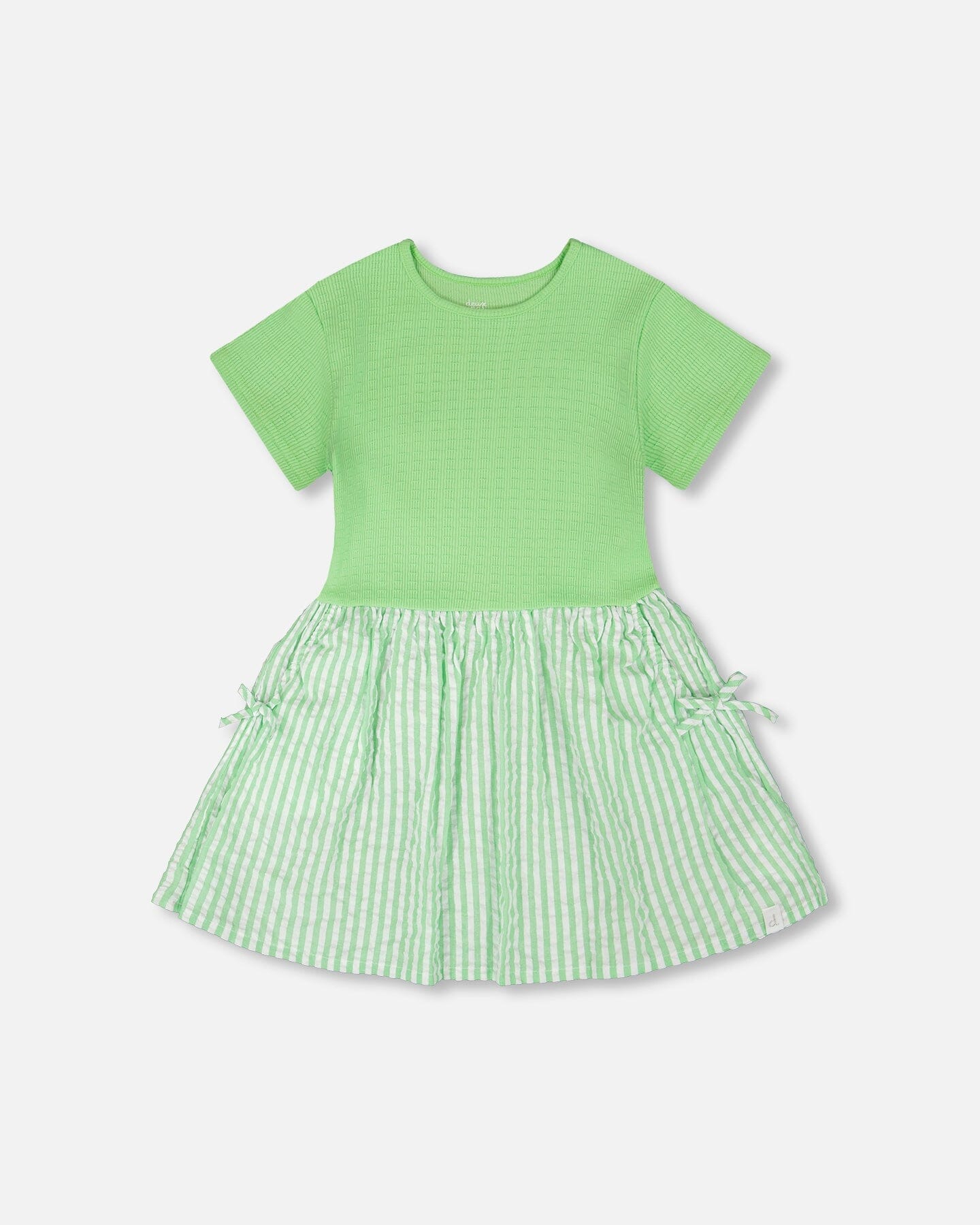 Bi-Material Dress Mint Green : Robe Bi-matière Vert Menthe