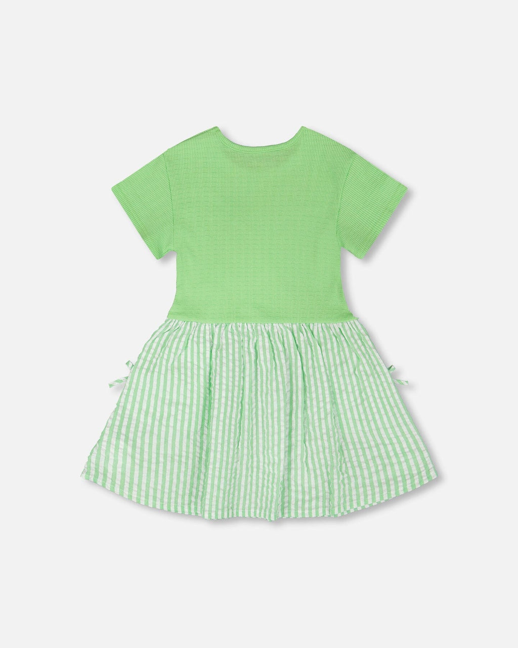 Bi-Material Dress Mint Green : Robe Bi-matière Vert Menthe