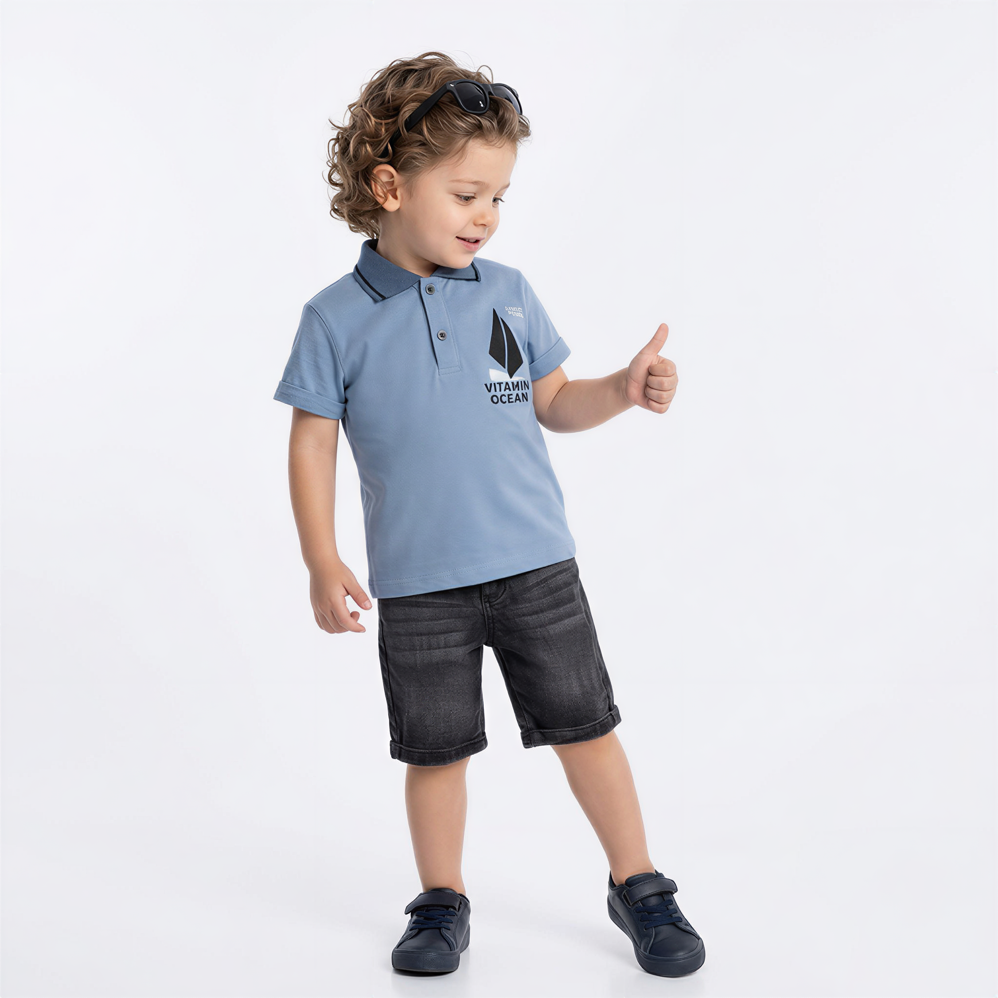 Baby Sailor Denim Set : Ensemble en denim pour bébé marin
