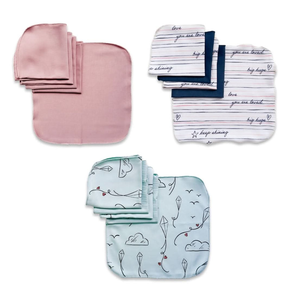 Bamboo Baby Washcloths (Pack Of 5) | Rosewood :Lingettes bébé en bambou (lot de 5) | Bois de rose