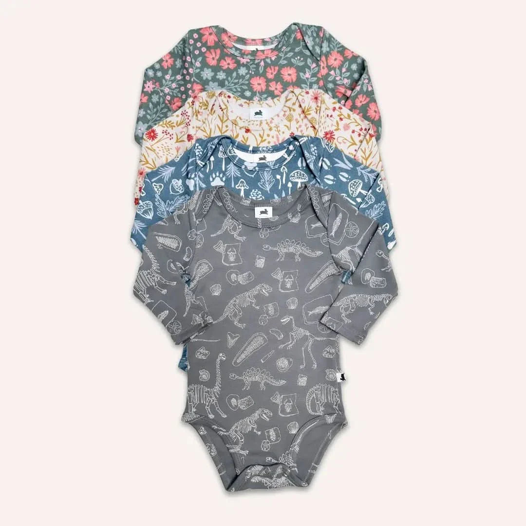 Baby Long-Sleeve Bamboo Onesie | Travel : Grenouillère bébé à manches longues en bambou | Voyage