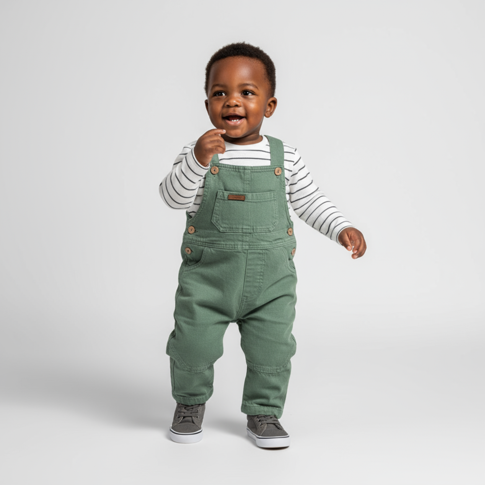 Steve Striped Casual Overall : Salopette décontractée rayée Steve